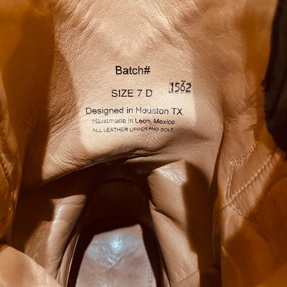 Cuero "The Austin" Leather Western Boots, Black Mens Size 7 D (Womens Size 9) - Picture 14 of 14